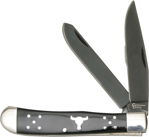Abkt Cattlemans Cutlery Black Angus Trapper 2-blade Folder