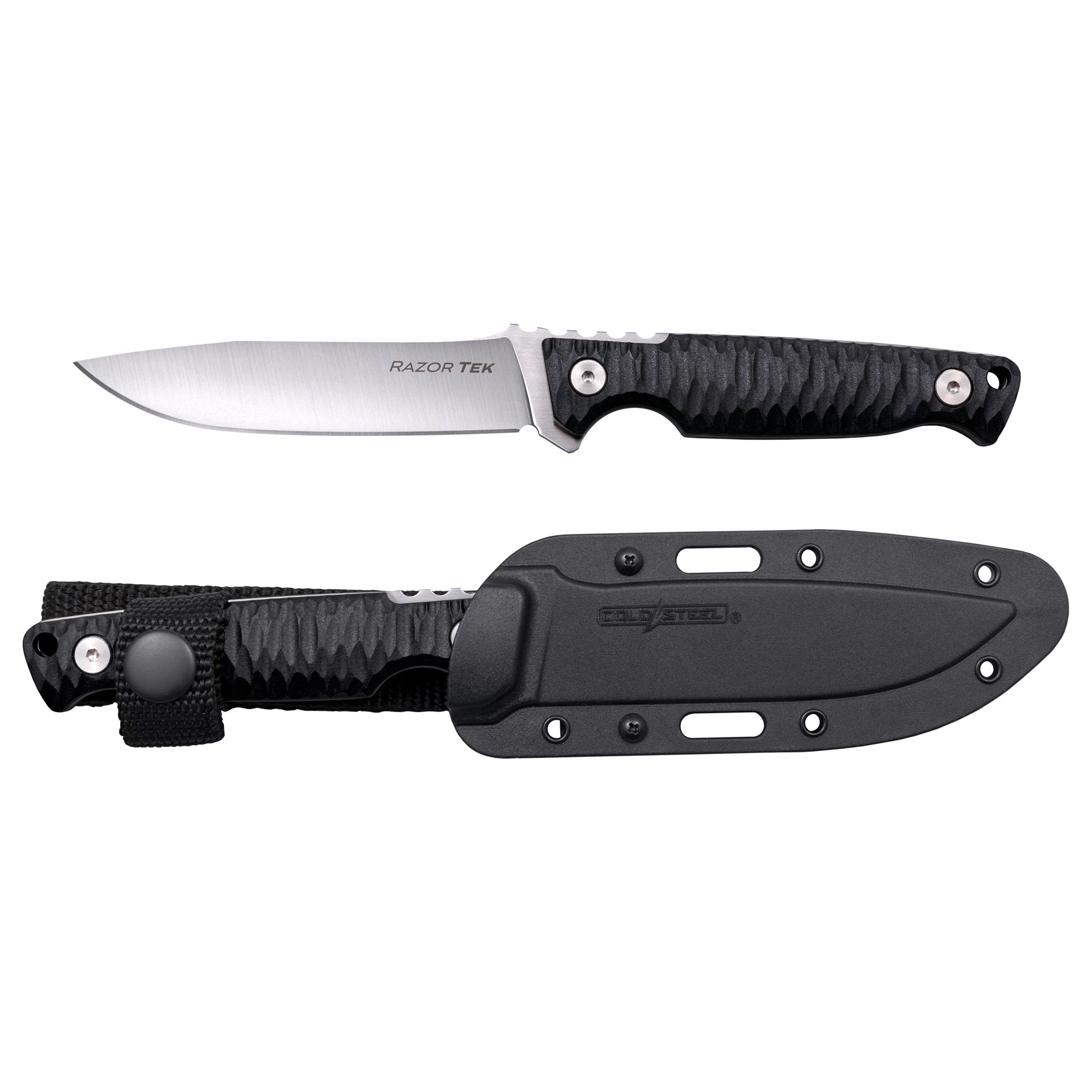 Cold STL Razortek 4" BLK W/sheath