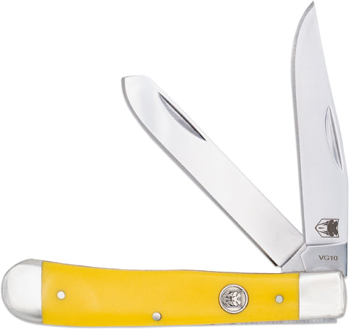 Cobratec Trapper TWO Blade G-10 Yellow Delrin/ss Slip JNT