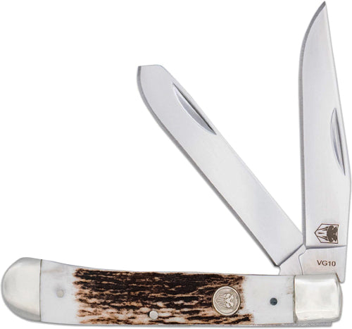 Cobratec Trapper TWO Blade G-10 Stag/ss Slip Joint