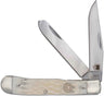 Cobratec Trapper TWO Blade G-10 White Bone SS Slip Joint