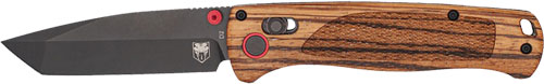 Cobratec Legacy BAR Lock 3" Zebrawood/black Tanto D2 Blade