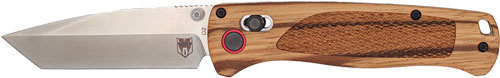 Cobratec Legacy BAR Lock 3" Zebrawood/satin Tanto D2 Blade
