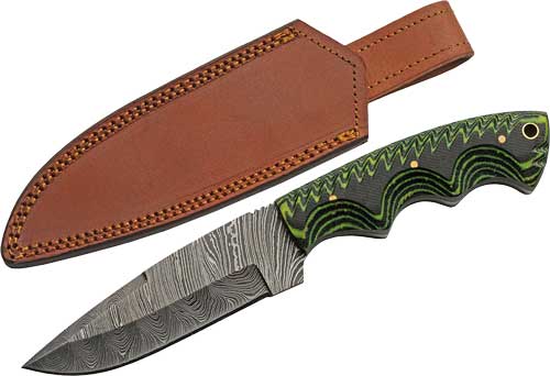 Szco Rite Edge 5" Tree Ridge Micarta Damascus CP W/sheath