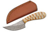 Szco Rite Edge 2.75" Grooved Burned Bone Skinner W Sheath
