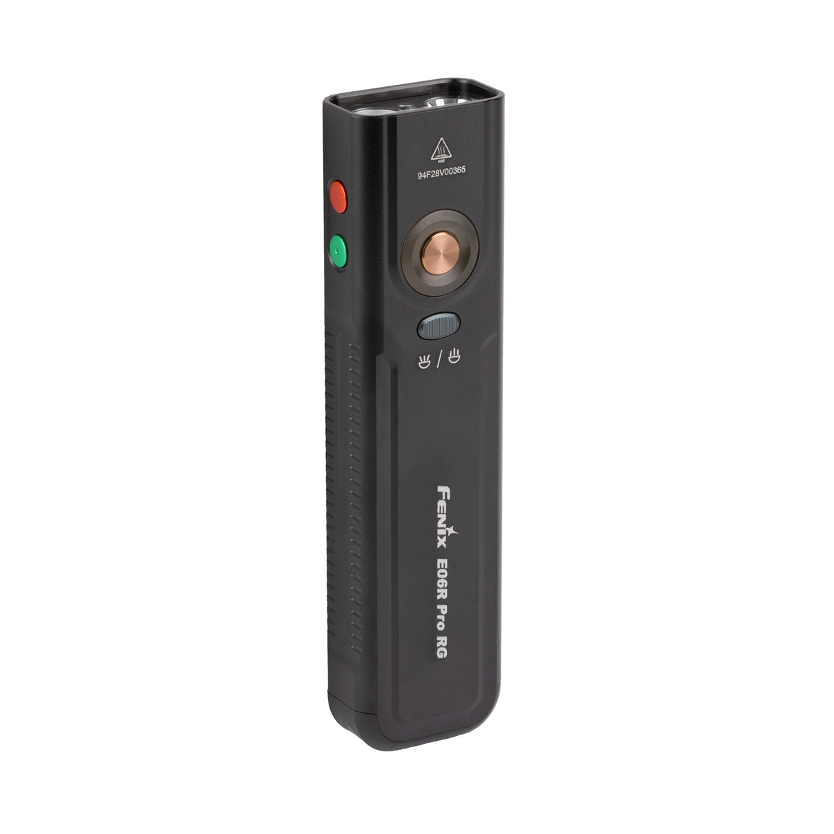 FENIX E06R PRO RG, Flashlight, White/Red LED with Green Laser, 1600 Lumens, 4.84" Long, Anodized Finish, Black, Built-in Rechargeable 1650mAh Battery, Includes USB Type-C Charging Cable