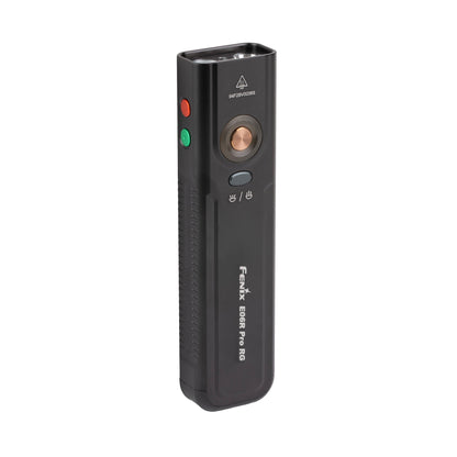 FENIX E06R PRO RG, Flashlight, White/Red LED with Green Laser, 1600 Lumens, 4.84" Long, Anodized Finish, Black, Built-in Rechargeable 1650mAh Battery, Includes USB Type-C Charging Cable