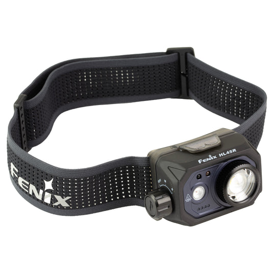 FENIX HL45R, Headlamp, White/Red LED, 1,000 Lumens, Matte Finish, Black, Includes Headband and USB Type-C Charging Cable