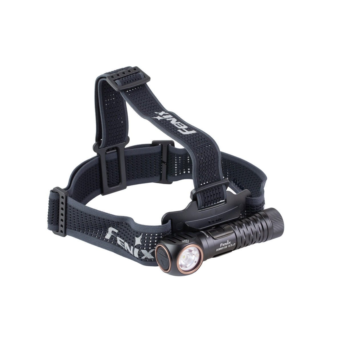 FENIX HM61R V3, Headlamp, White LED, 1,800 Lumens, Matte Finish, Black, Includes Headband and Rechargeable ARB-L18-4000 Battery
