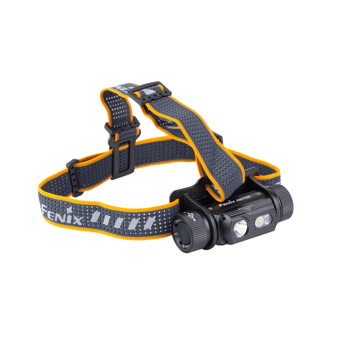 FENIX HM70R, Headlamp, White/Red LED, 1,600 Lumens, Matte Finish, Black, Includes Headband and Rechargeable ARB-L21-5000 Battery