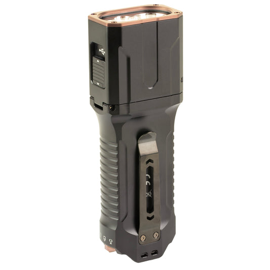 FENIX TK28R, Flashlight, White/Red LED, 6,500 Lumens, Anodized Finish, Black, Includes (2)-Rechargeable 18650 Batteries and USB Type-C Charging Cable