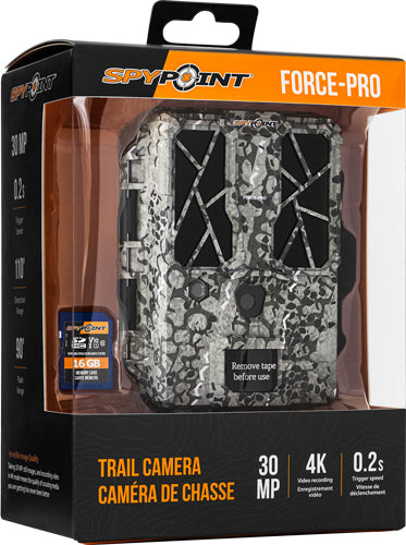 Spypoint Trail CAM Force PRO Solar 4K 30mp Camo W/16gb Crd<