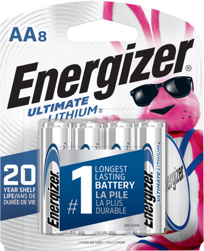 Energizer Ultimate Lithium Batteries AA 8-pack