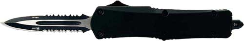 Templar Knife Large OTF Black Rubber 3.5" Black Dagger Srrtd