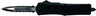 Templar Knife Large OTF Black Rubber 3.5" Black Dagger Srrtd