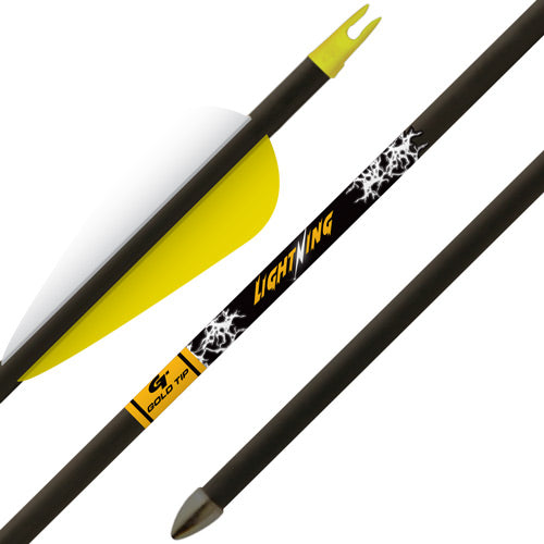 Gold TIP Arrow Lightning Youth 2.5" Vane TEC Glued-in PNT 3PK