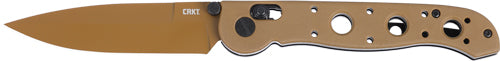 Crkt M16-02xd 3.5" Plain Edge Spear Point Desert TAN