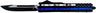 Templar Knife Slim OTF Back THE Blue 3.1" BLK Drop Point