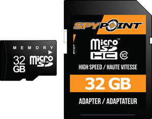 Spypoint Trail CAM 32gb Micro/ SD Card High Speed Class 10