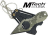 MC Mtech 2.25" Spear Point Neck Knife W/sheath Stonewash