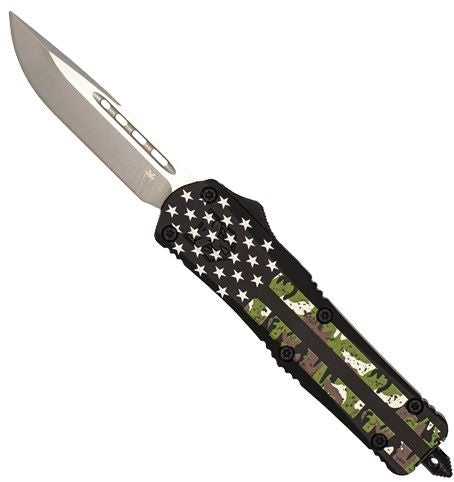 Cobratec Medium FS3 OTF Camo American Flag 3" Drop Point