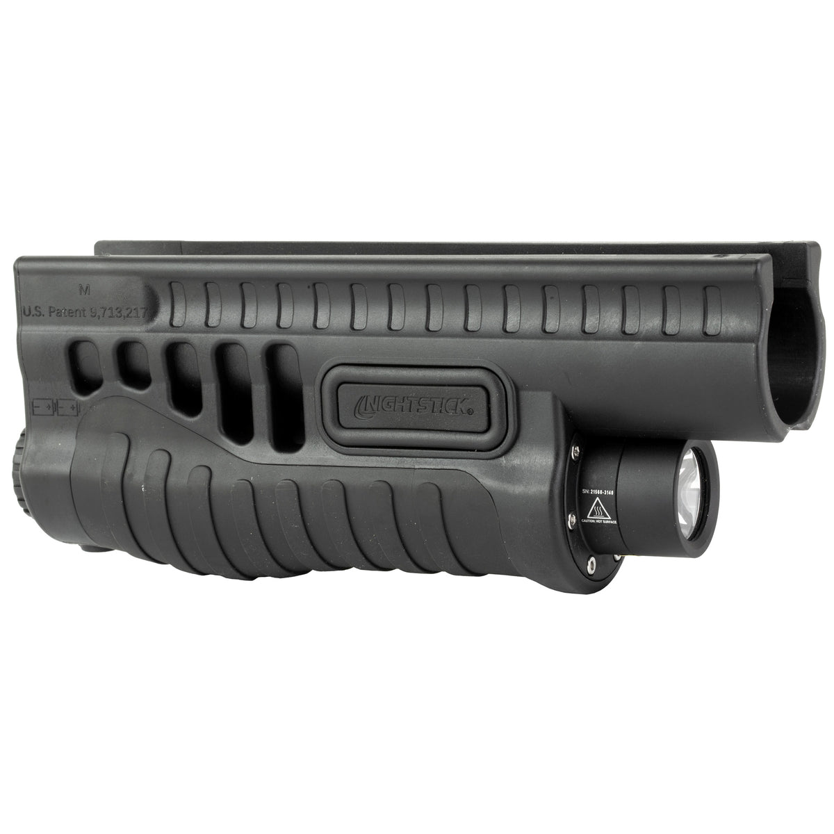 Nightstick SFL-11GL, Nightstick Flashlight/Laser Combo, Green Laser, Fits Mossberg 500/590/Shockwave, Black, Includes 2 CR123A