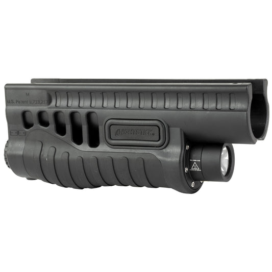 Nightstick SFL-11GL, Nightstick Flashlight/Laser Combo, Green Laser, Fits Mossberg 500/590/Shockwave, Black, Includes 2 CR123A