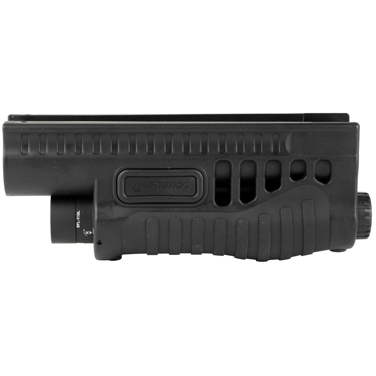 Nightstick SFL-11GL, Nightstick Flashlight/Laser Combo, Green Laser, Fits Mossberg 500/590/Shockwave, Black, Includes 2 CR123A