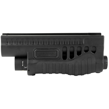 Nightstick SFL-11GL, Nightstick Flashlight/Laser Combo, Green Laser, Fits Mossberg 500/590/Shockwave, Black, Includes 2 CR123A