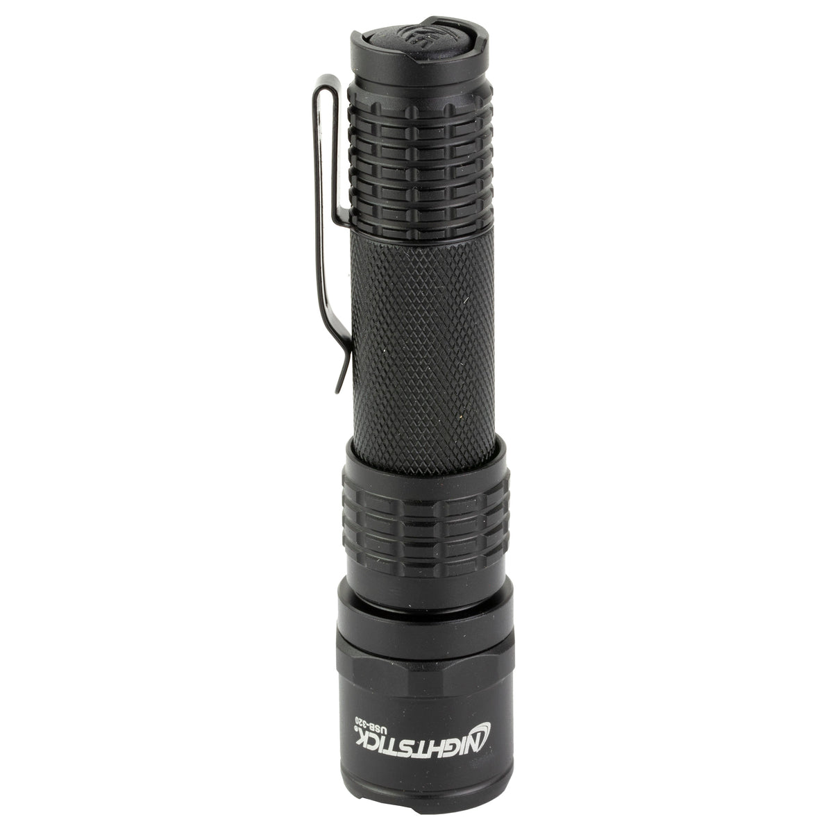 Nightstick USB-320, Rechargeable EDC Flashlight, 320 Lumens, 3,100 Candela, Black, 1.5 Hours of Runtime, IP-X7 Waterproof