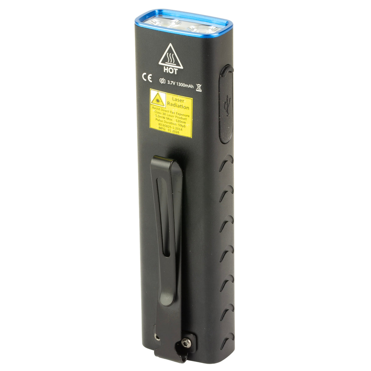 Nightstick USB-557, Rechargeable Handheld Light, Anodized Finish, Black, 1,700 Lumens, 1,390 Candela, Rechargeable