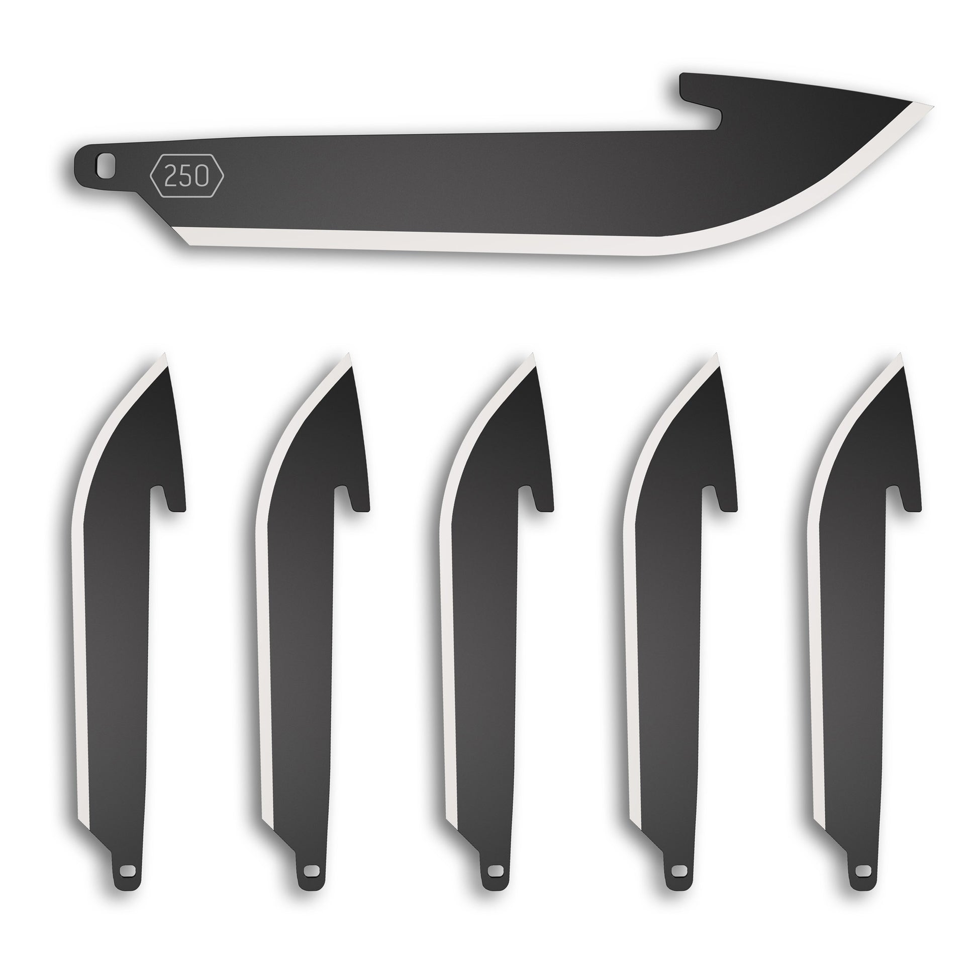 OD Edge Drop-pt 2.5" Blade 6PK BLK