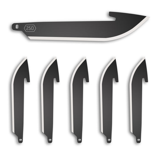 OD Edge Drop-pt 2.5" Blade 6PK BLK