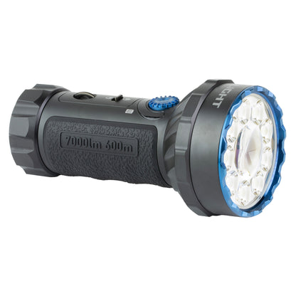 Olight Marauder Mini, Rechargeable Handheld Flashlight, RGB Light, 7,000 Lumens, Black