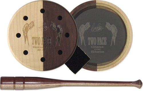 Pittman Game Calls TWO Face Glass POT Turkey Call