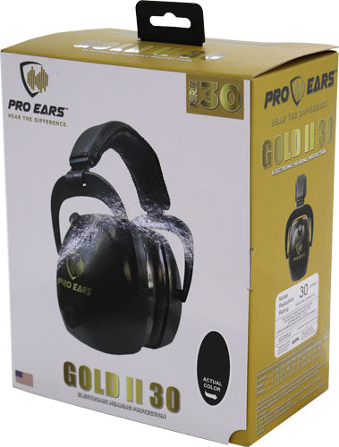 PRO Ears Gold II 30 EAR Muff Electronic W/padded Base BLK
