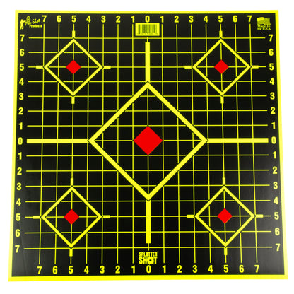 Pro-Shot Products Splatter Shot Sight In, Long Range, 17.75"x17.75", 5 Pack, Green/Black