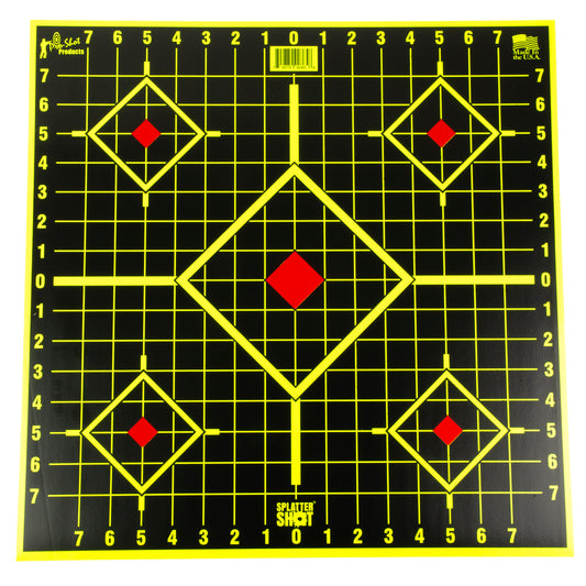 Pro-Shot Products Splatter Shot Sight In, Long Range, 17.75"x17.75", 5 Pack, Green/Black