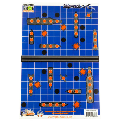 Pro-Shot Products Splatter Shot, Game Series, Ship Wreck, 12"x18", 8 Pack, Multi Color