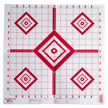 Pro-Shot Products Diamond Precision Sight In, 16"x16", 10 Pack, Red/White