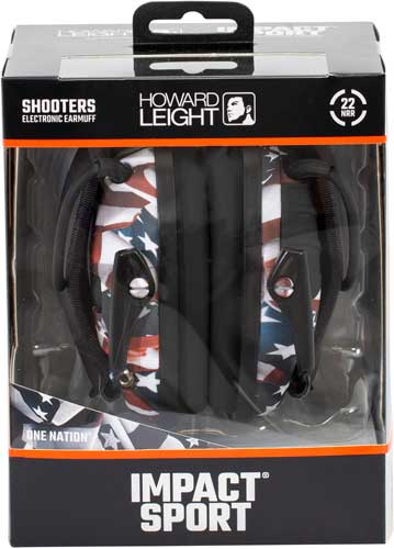 Howard Leight Impact Sport ONE Nation Flag Elec Muff Nr22