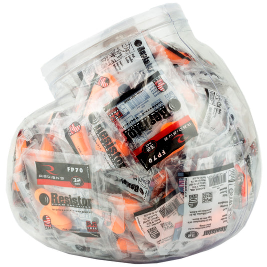 Radians Ear Plug, Foam Orange, Display Tub, 100 Pack