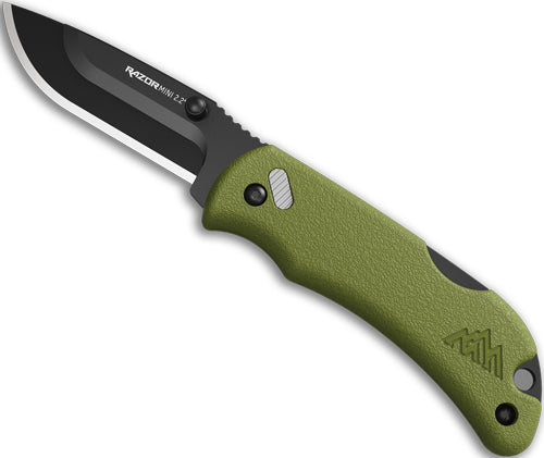 Outdoor Edge Razor-mini 2.2" OD Green PMS W/2 Black DP Blds
