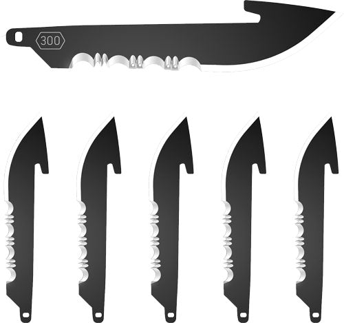 Outdoor Edge 3" Drop Point W/ Serrations REP Blades 6-blades