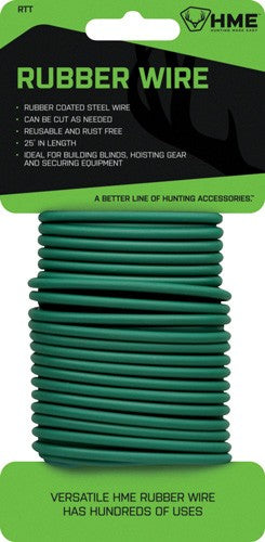 HME Rubber Wire 25' Green