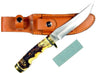 Ruko Fixed Blade Hunting Knife 5" Delrin Deer Horn Handle