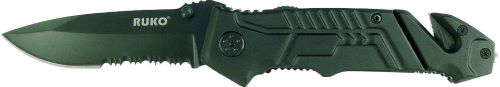 Ruko Folder Spring Assist 3.25" Rubber Black Handle