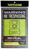 Tactacam Reveal NO Trespassing Sign 3pk<