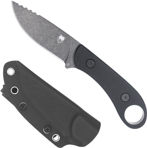 Cobratec D2 Skinner 3.75" Full Tang Black G10 W/kydex Sheath