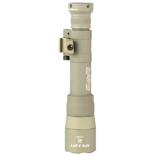 Surefire M640DFT Scout Light, Flashlight, 1000 Lumens, Z68 On/Off Tailcap, Anodized Finish, Tan, Includes MLOK Adapter and 18650 Rechargeable Battery